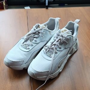 Nike White and Gold Sneakers